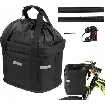 Košík na láhev KOŠÍK NA KOLO PŘEDNÍ 33CM LÁTKOVÝ NÁKUPNÍ PRO PSA