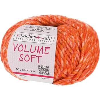 Příze Schoeller Stahl Volume soft 4 oranžová (Směsová příze Volume Soft orange)