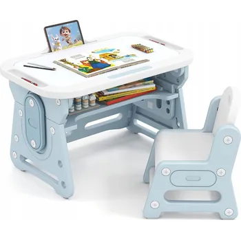 Dětský stůl Dětský stolek se židlí - nábytek s nastavitelnou výškou