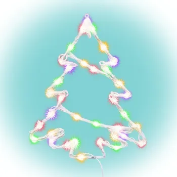 Vánoce Vánoční dekorace do okna - Smrk KID502M, pro vnitřní i venkovní použití, 35 barevných LED diod