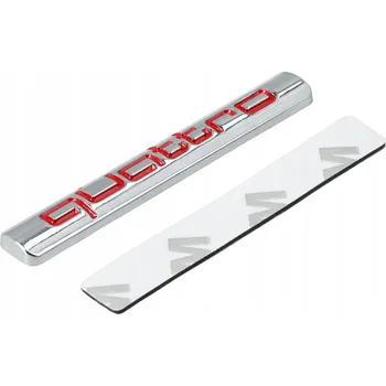 Elektrický zubní kartáček Samolepicí emblém AUDI QUATTRO 6,7 cm červený