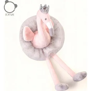 plyšák Růžový plyšový plameňák s baletní sukýnkou - plyšová hračka, dárek pro děti