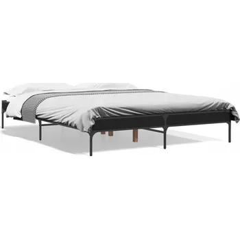 Postel Rám postele černý 203 x 143 x 30 cm, pro matraci 140 x 200 cm