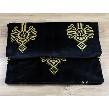 Obraz Deka MINKY POLAR, vzor parzenica béžová na černé, 150x200 cm