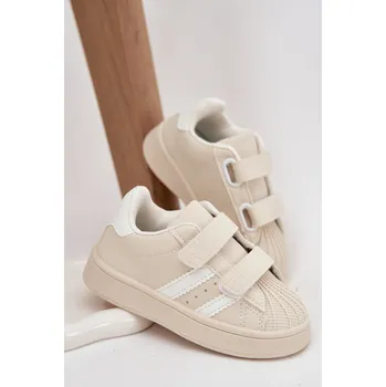 Dívčí obuv Boto Dětské Sportovní Boty Sneakersy Z Eko Kůže Renel Barva: Béžová, Velikost: 34