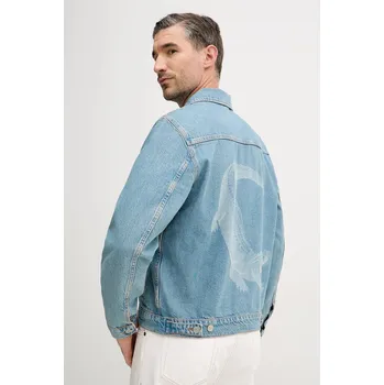 Dámská casual bunda Džínová bunda Lacoste modrá barva, přechodná, BH8982 55X, vel. 52