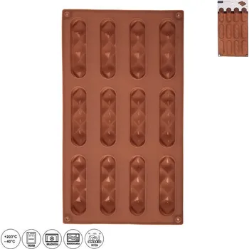 Forma na pečení Forma silikon tyčinky 12 hnědá