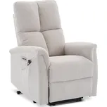 Polohovací křeslo, elektrické zabudované ovládání, béžová, látka, TV-929 CRM2