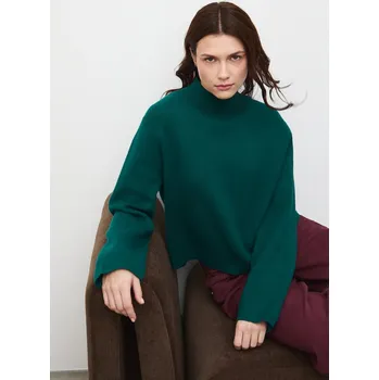 Dámský svetr Svetr Medicine dámský, zelená barva, s pologolfem RW25-SWD0B0 67X, vel. S