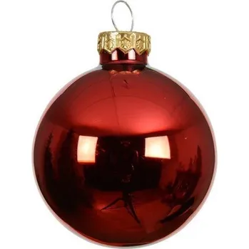 Vánoční dekorace Vánoční Koule 6 cm červená, vánoční 1 ks