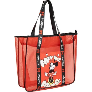 Plážová taška Průhledná plážová taška Disney Minnie Red Premium 62 cm