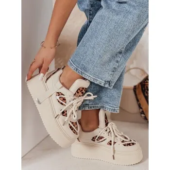 Dámské tenisky Dámské tenisky na vysoké platformě UPSOLE panterka