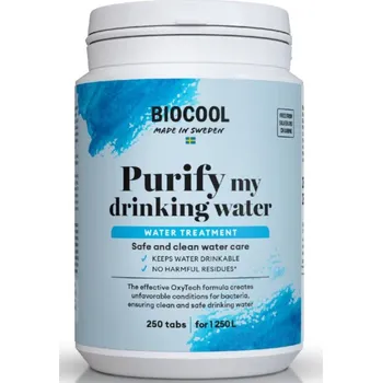 Biocool Purify My Drinking Water čisticí tablety na vodu 250 tbl. Příslušenství ke karavanu Biocool Purify My Drinking Water čisticí tablety na vodu 250 tbl.