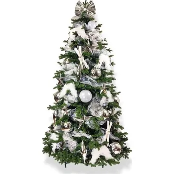 Vánoční stromek LAALU Vánoční stromek zdobený - SNĚHOVÁ NADÍLKA, 118 ks ozdob, 450 cm