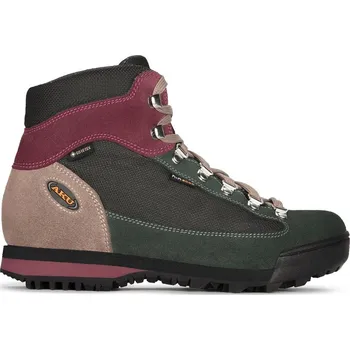 Dámská sportovní obuv AKU Ultralight Original GTX - dámská kožená - černá/zelená/fialová Velikost: 37