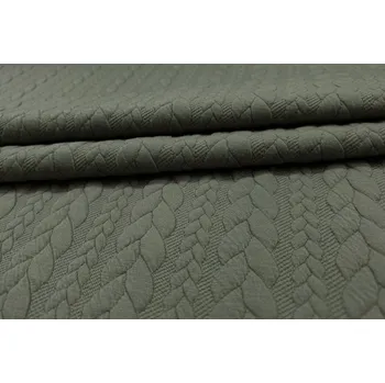 Teplákovina s copánky – TMAVĚ ZELENÁ KHAKI