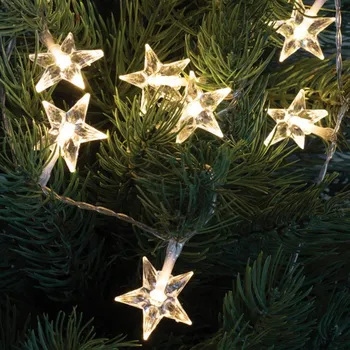 Vánoční dekorace Home MLC 10/CS mini LED světelný řetěz ve tvaru hvězd, 0,9 m / 10 ks teplá bílá LED