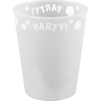 Jednorázové nádobí Bílá, Bílý mikro prémiový plastový kelímek 250 ml