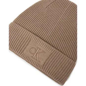 Čepice Čepice Calvin Klein Embroidered Rib Cotton Beanie LV04F8097G Béžová OS
