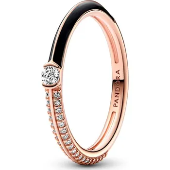 Šperk PANDORA prsten Pavé a černá 52