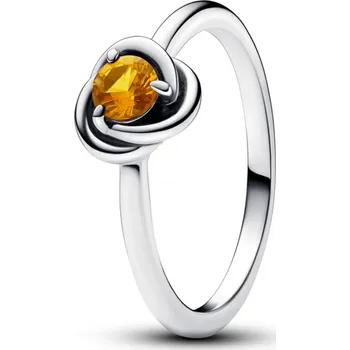 Prsten PANDORA prsten Medově žlutý kruh věčnosti 60