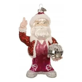 Vánoční dekorace Vánoční Koule Mikuláš disco 13,3 cm