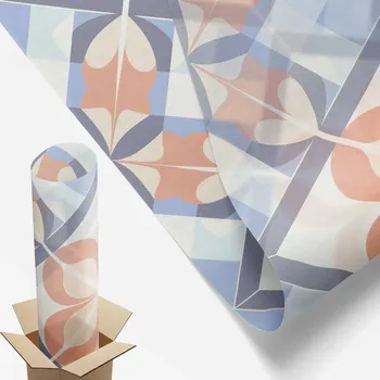 Obraz Mléčná Fólie na okna a skleněné dveře 50 x 100 cm Květinový vzor