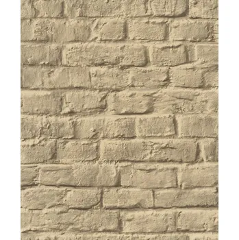 Tapeta VINYLOVÁ TAPETA S MOTIVEM ZDI BÉŽOVÁ CIHLA