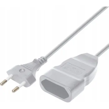 elektrický kabel Home NV 12-5/WH EURO prodlužovací kabel dvoužilový, 5 m, kabel H03VVH2-F 2x0,75 mm2