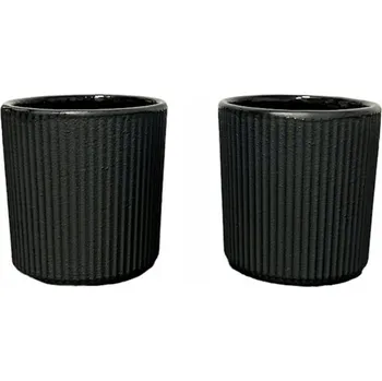 Litinové šálky na čaj 100 ml - Sada 2 kusů Sebastiano Black