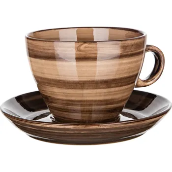 Banquet Šálek s podšálkem PALAS, 290 ml, hnědá