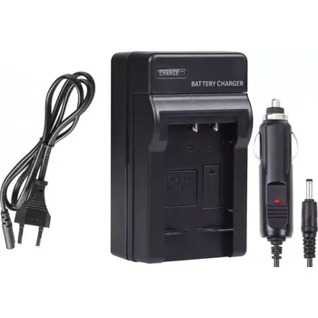 TopTechnology Nabíječka pro baterie SONY NP-BX1, 2 in 1, 230V / 12V, pro digitální fotoaparáty a videokamery, plus adaptér pro nabíjení v automobilu