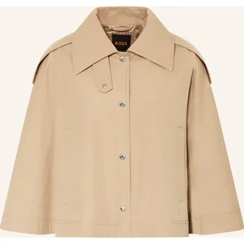 Dámský kabát Boss Cape Clari, velbloudí