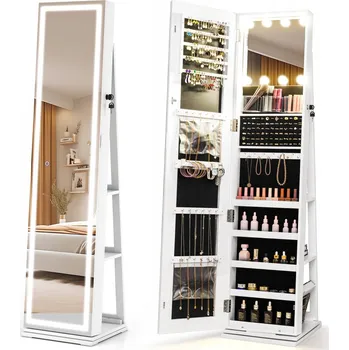 Toaletní stolek Toaletní Stolek Costway bílý matný 43 x 160 x 38 Cm