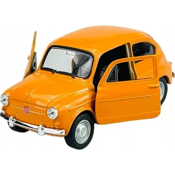 autíčko WELLY OLD TIMER FIAT 600 ORANŽOVÝ 1:34 NOVÝ KOVOVÝ MODEL 43772