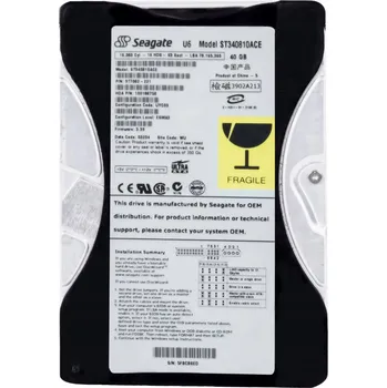 Interní pevný disk SEAGATE U6 40GB 5.4K 2MB ATA 3.5'' ST340810ACE