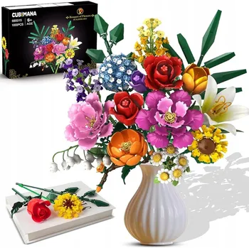 ostatní stavebnice STAVEBNICE KYTICE DEKORATIVNÍ VĚČNÉ JAKO DÁREK SADA 1043 dílů 15×