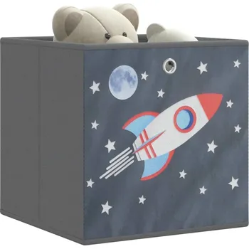 Úložný box vidaXL Skládací úložné boxy 4 ks 32x32x32 cm netkaná textilie [4018985] Barva: Šedá