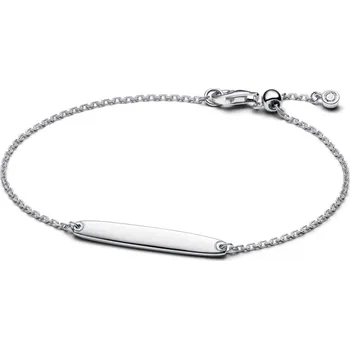 Náramek PANDORA stříbrný náramek s plackou pro gravírování 16