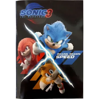 Sešit Linkovaný sešit Sonic the Hedgehog Hype Man B/5, 40 listů