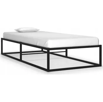 Postel Jednolůžková kovová postel VidaXL 100x200 cm černá