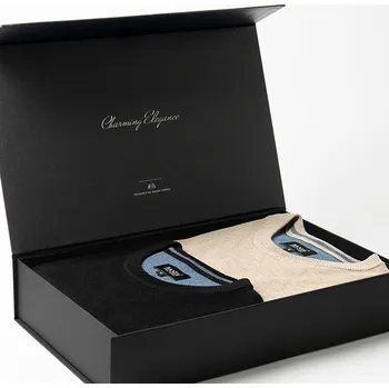 Pánský svetr Set pánských svetrů AUGUSTIO Biscotto a Nero, 2 ks v dárkovém boxu