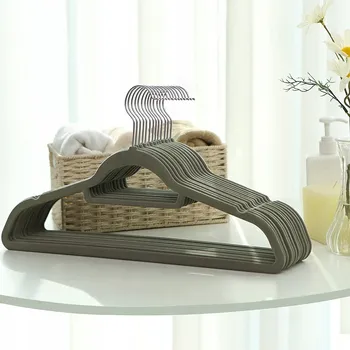 Ramínko Sametový závěsný Šatní ramínko Songmics , odstíny šedé