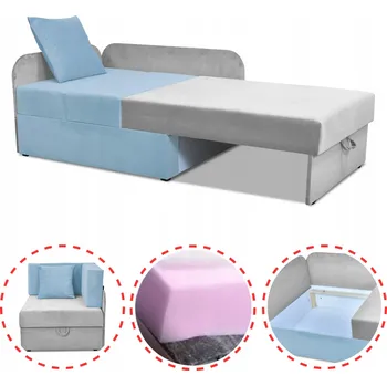 Postel Dětský rozkládací roh Denis Duo s úložným prostorem, dětská postel + matrace Kubuś