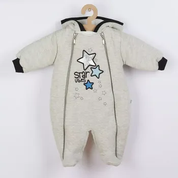 Kojenecké oblečení Zimní kojenecká kombinéza s kapucí Koala Star Vibes modrá velikost 68 (4-6m)
