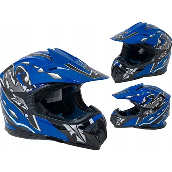 Helma na motorku MOTOCYKLOVÁ PŘILBA pro děti Enduro dětská vyklápěcí VELIKOST L 53-54 cm