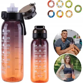 Láhev OCHUCENÁ LÁHEV LAHEV NA PITÍ NA VODU SE 7 PŘÍCHUTĚMI (PODS) SADA 1L bez cukru a kalorií