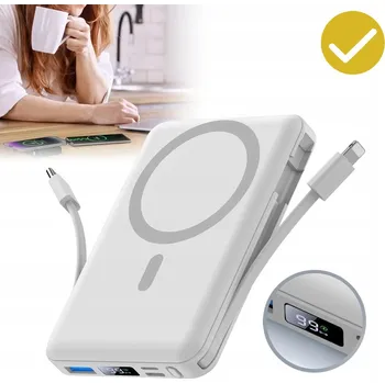 Powerbanka MAGNETICKÁ POWERBANKA S LCD DISPLEJEM MAGSAFE 10000MAH BEZDRÁTOVÉ NABÍJENÍ QC 20W