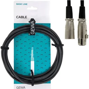 Příslušenství ke zvukové technice GEWA Kabel k mikrofonu XLR/XLR Basic Line 3 m