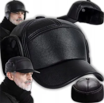 Čepice Zimní kšiltovka s chrániči uší – teplá čepice pro seniory na zimu